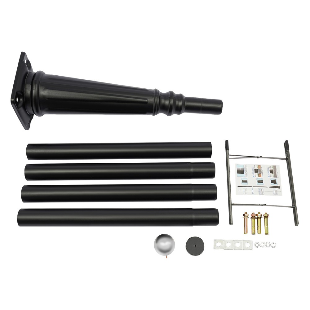 3.8 Meters Outdoor Split-type Light Post With Sturdy Ground Cage For Sidewalks