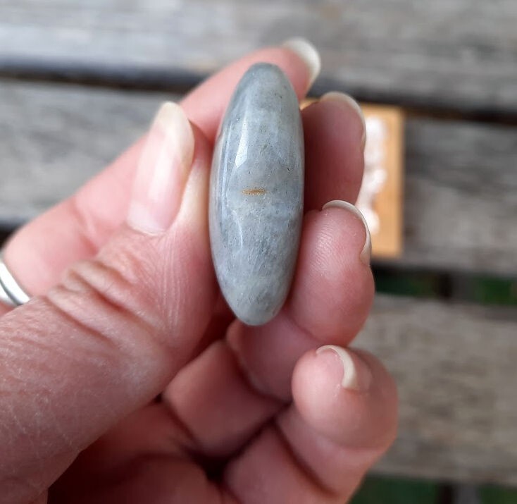 Labradorite Heart w/ Clear Quartz Set, Orange Flash, Transformation