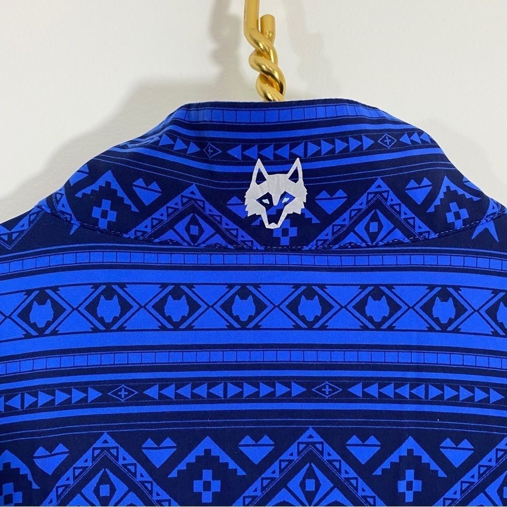 Greyson Small Aztec Blue Golf 1/2 1/4 Zip Pullover Shirt Golf Performance Top