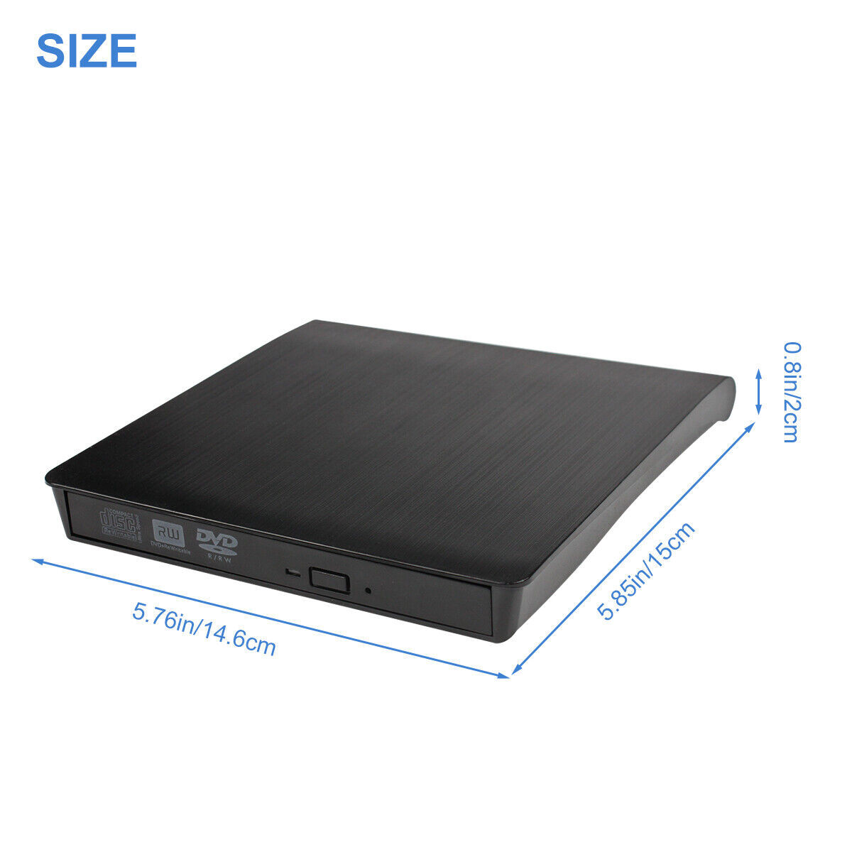 External CD DVD RW Drive USB 3.0 Writer Slim Burner Player Black For Laptop PC