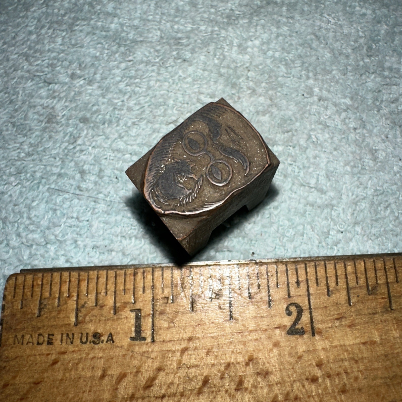 Printing Block “ Monkey Wearing Glasses?? “ Lead Block