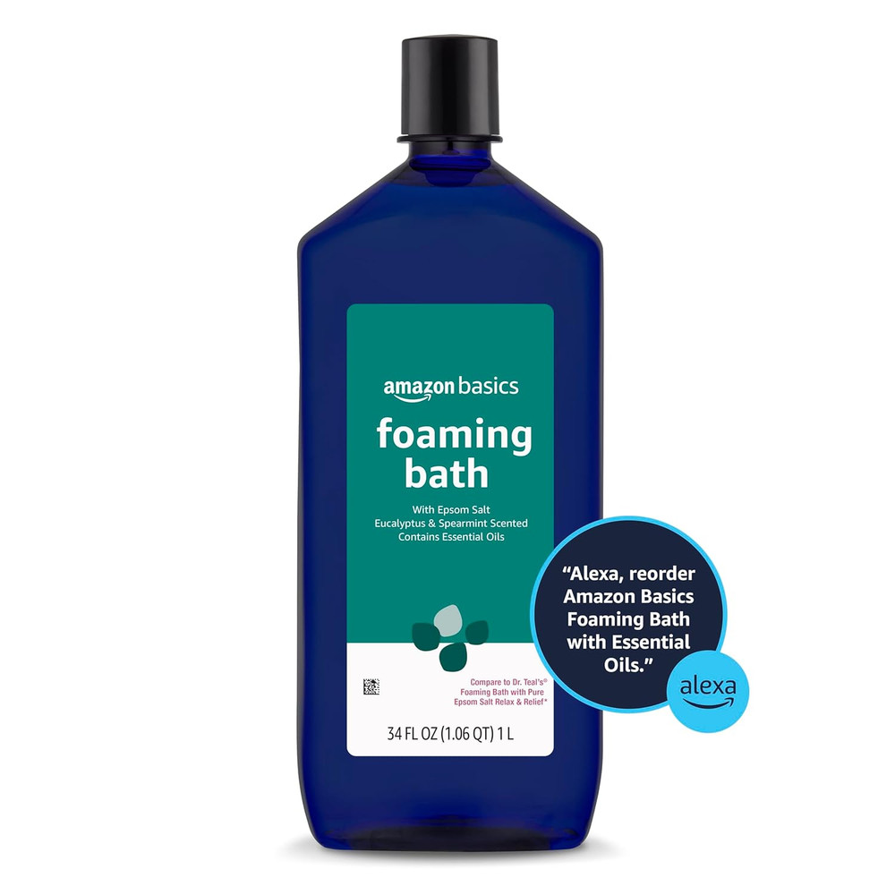 Amazon Basics Eucalyptus & Spearmint Scented Foaming Bath with Essential Oils, 3