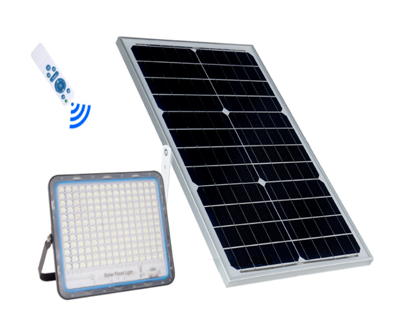 600W SMD Headlight With Solar Panel Twilight Sensor With Remote Control