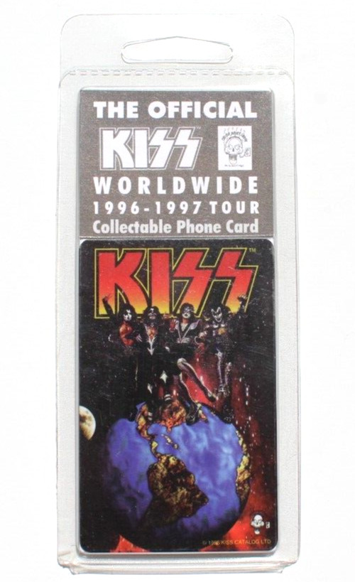 Vintage Sealed KISS Band OFFICIAL WORLDWIDE 1996-1997 TOUR PHONE CARD