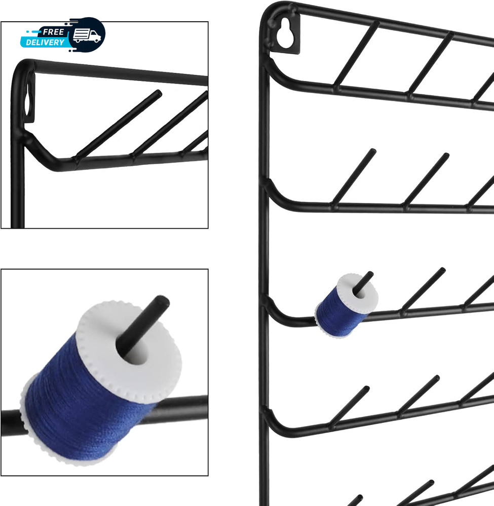 Thread Holder Wall 2Pack54 Spools Thread Rack Wall Mount Embroidery Spool Thread