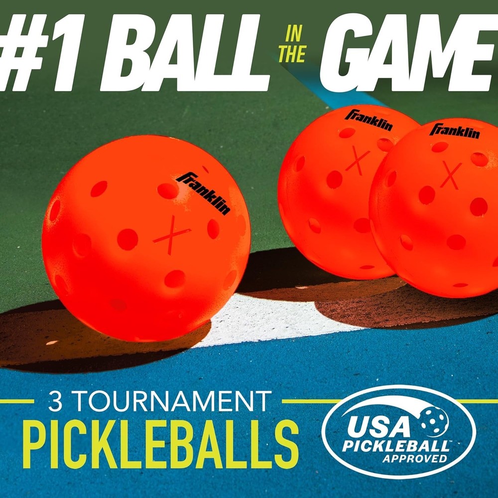 Official US Open Approved X-40 Pickleballs - 3 Pack - Durable and Precise