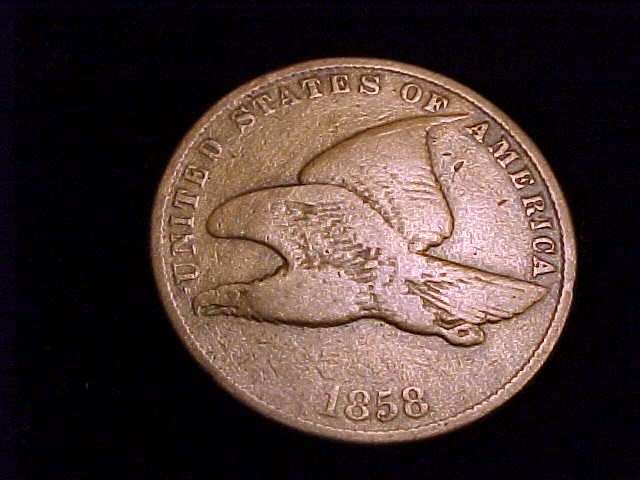 1858 Flying Eagle Cent, Small Letters, Very Good Grade