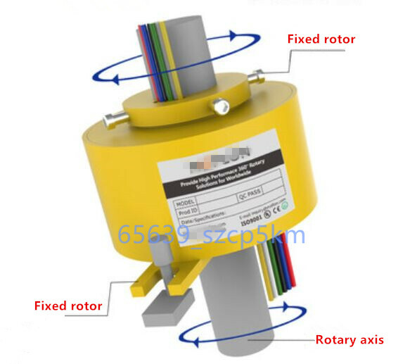 12 Circuits/10A Hollow Shaft Conductive Ring Slip Ring Through Hole Dia.25.4mm