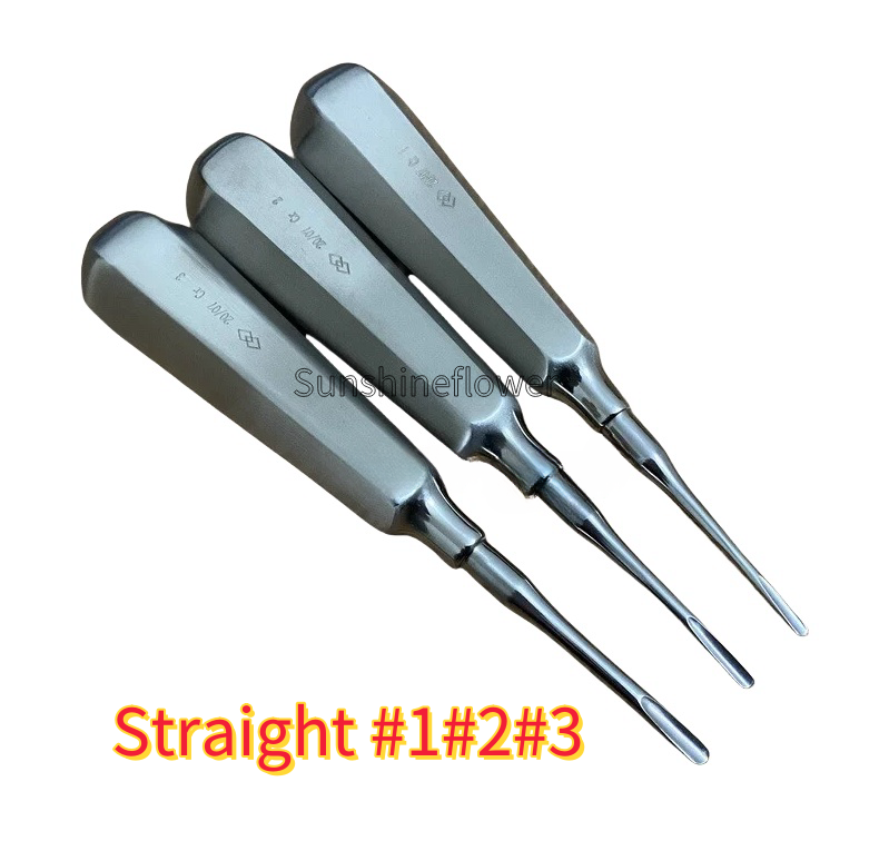 Dental Tooth Extraction Forcep Plier Elevator Root Tip Extractor Straight/Curved