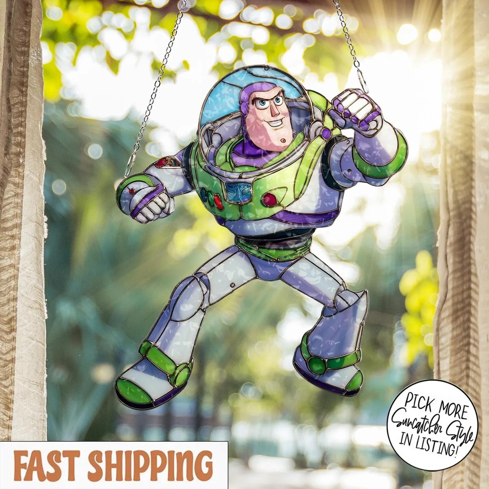 Personalized Buzz Lightyear Window Acrylic Suncatcher, Gift for Decor Window
