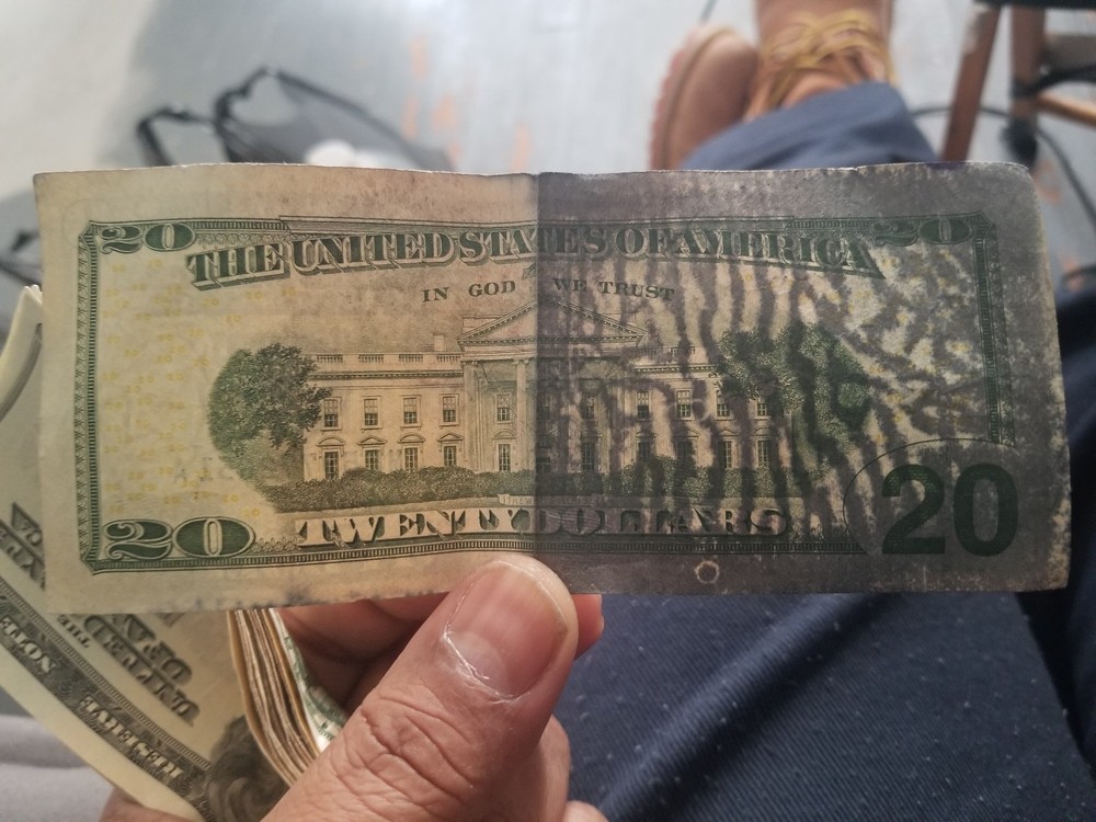 20 Dollar error print over fold  (Make an Offer)