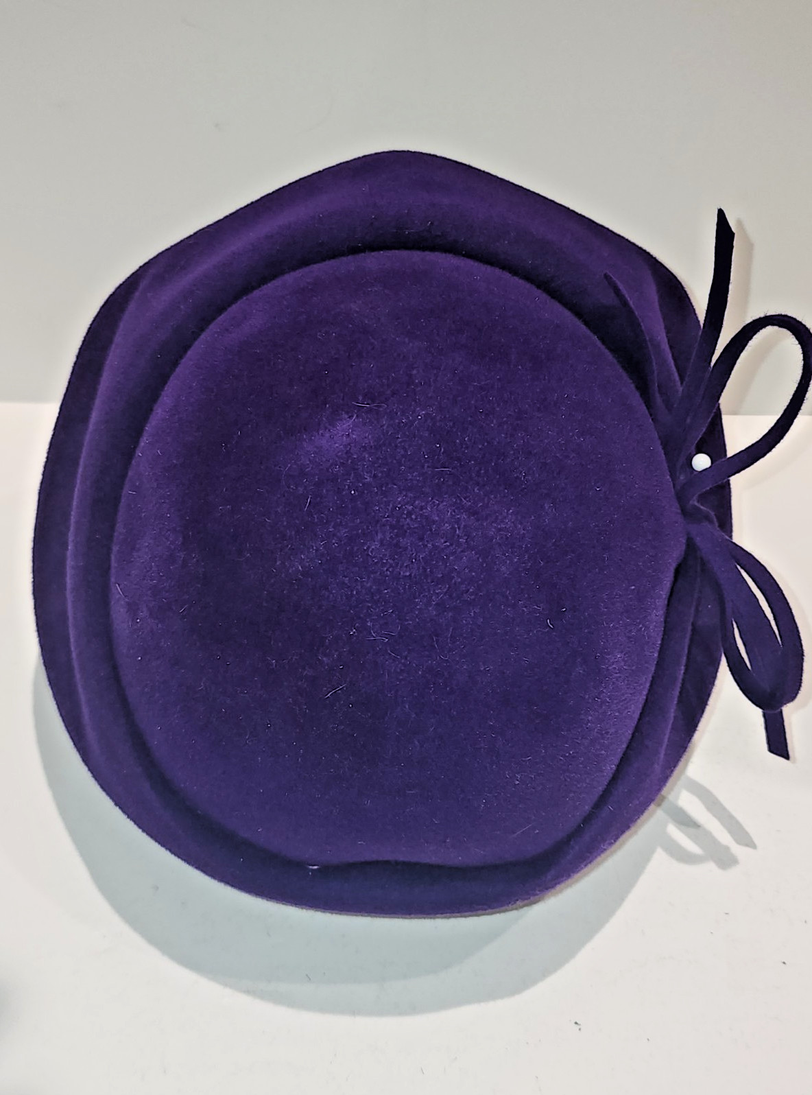 Vintage Le Montet, Velour Imported Women's Hat, Purple, Rare