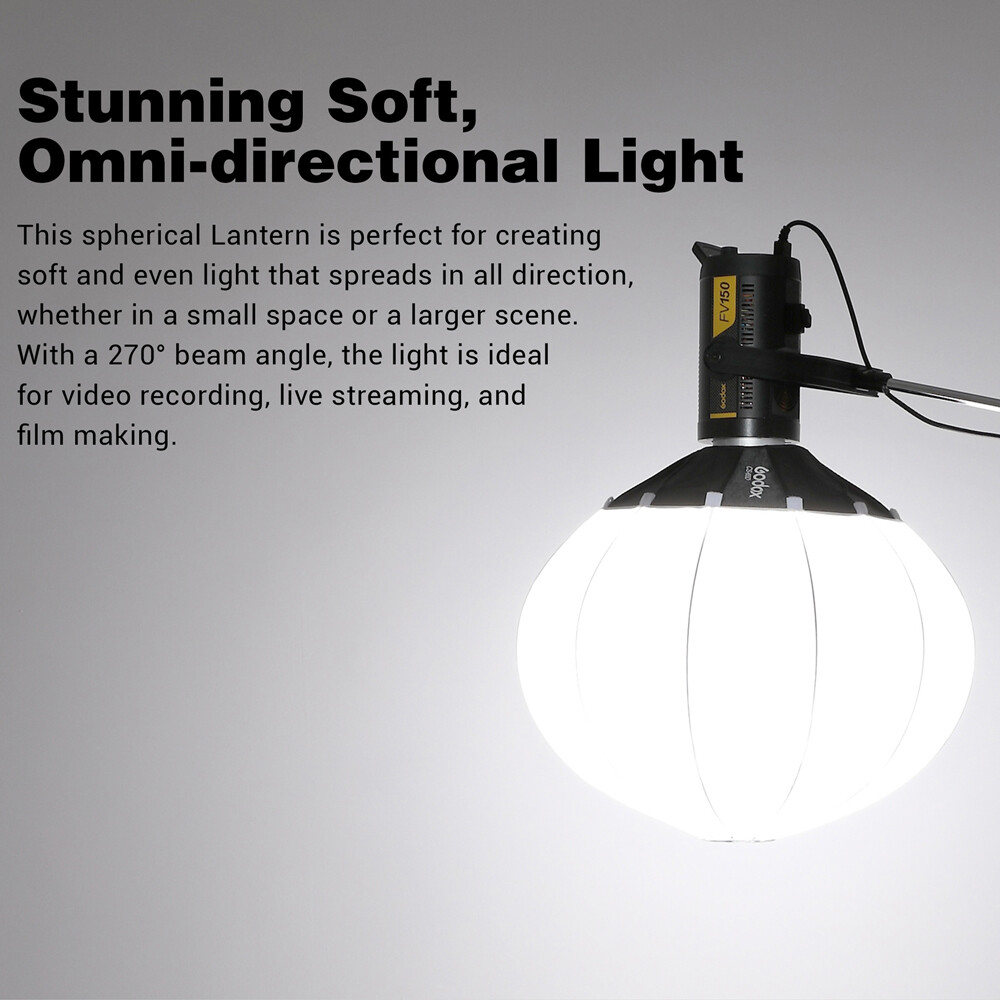 US Godox CS-50D 50cm Lantern Collapsible Softbox For Bowens Mount Studio Flash