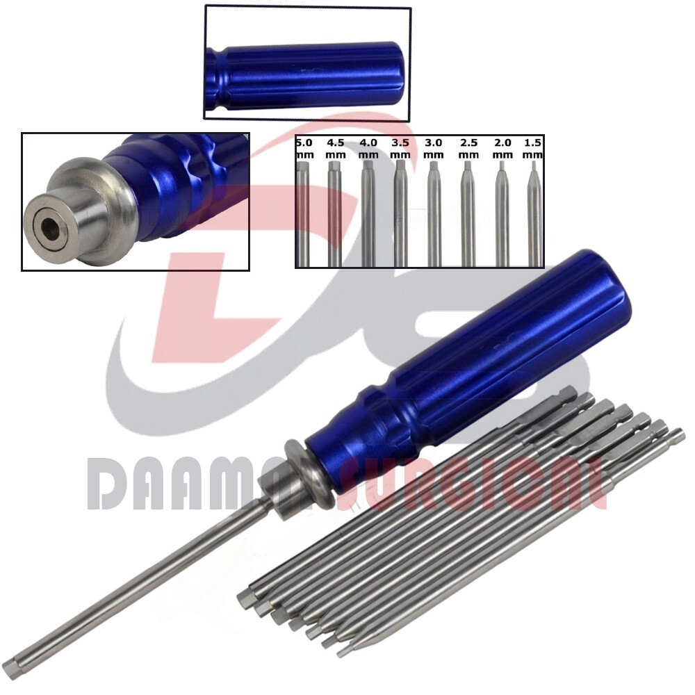 Orthopedic Bone Screwdriver Quick Coupling Handle Full Set Veterinary Instrument