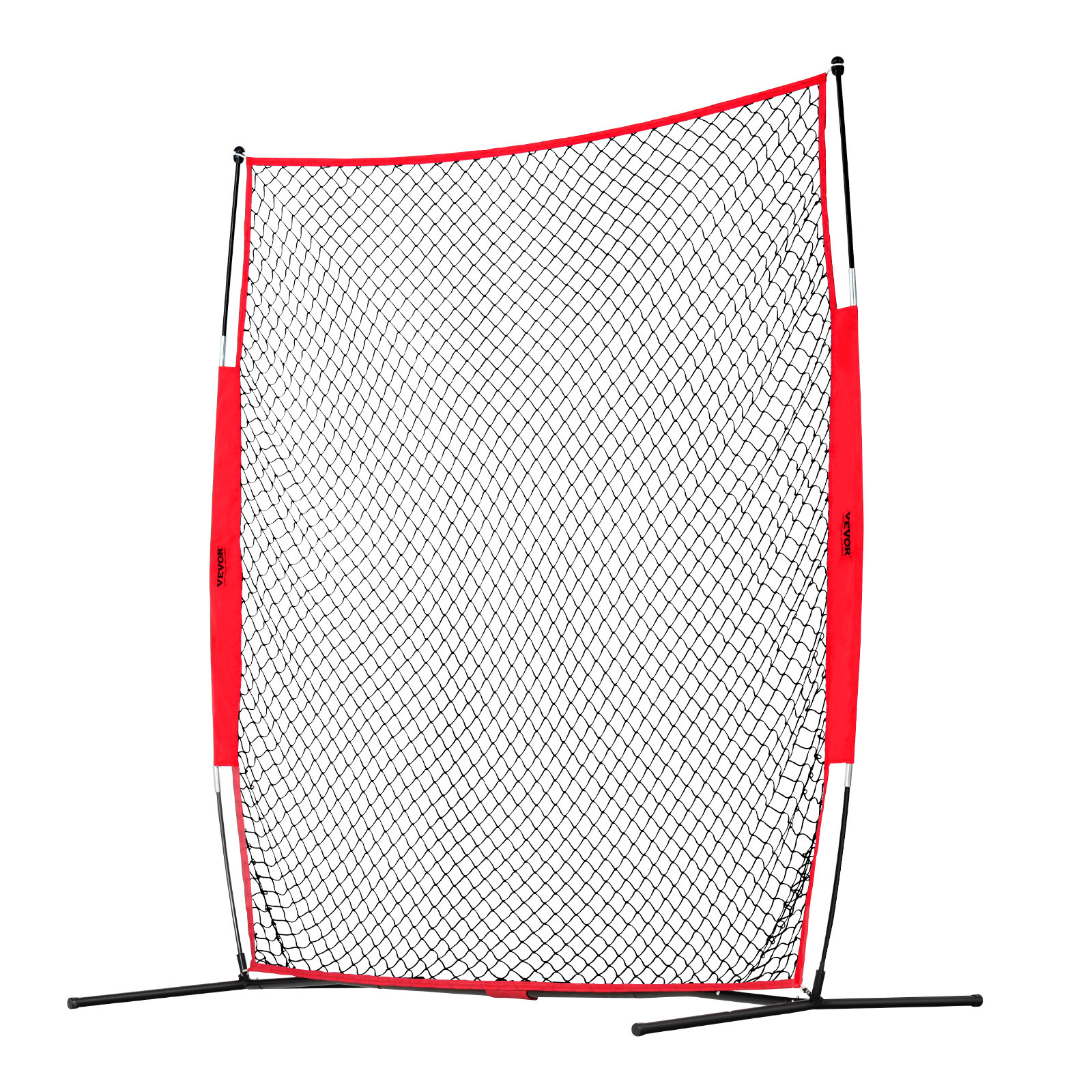 VEVOR Barricade Backstop Net Ball Sports Barrier Softball Practice Net 7x7ft