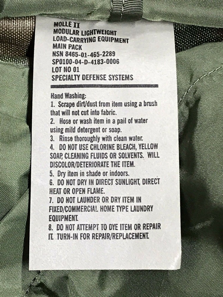MOLLE II Woodland Modular Lightweight Main Pack NOS