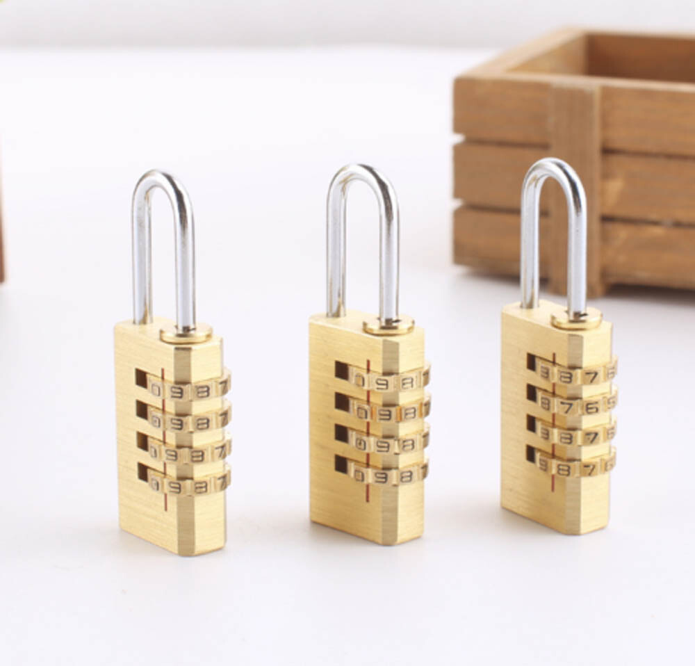 2pcs Digits Number Padlock Brass Combination Lock Password Lock Password Code