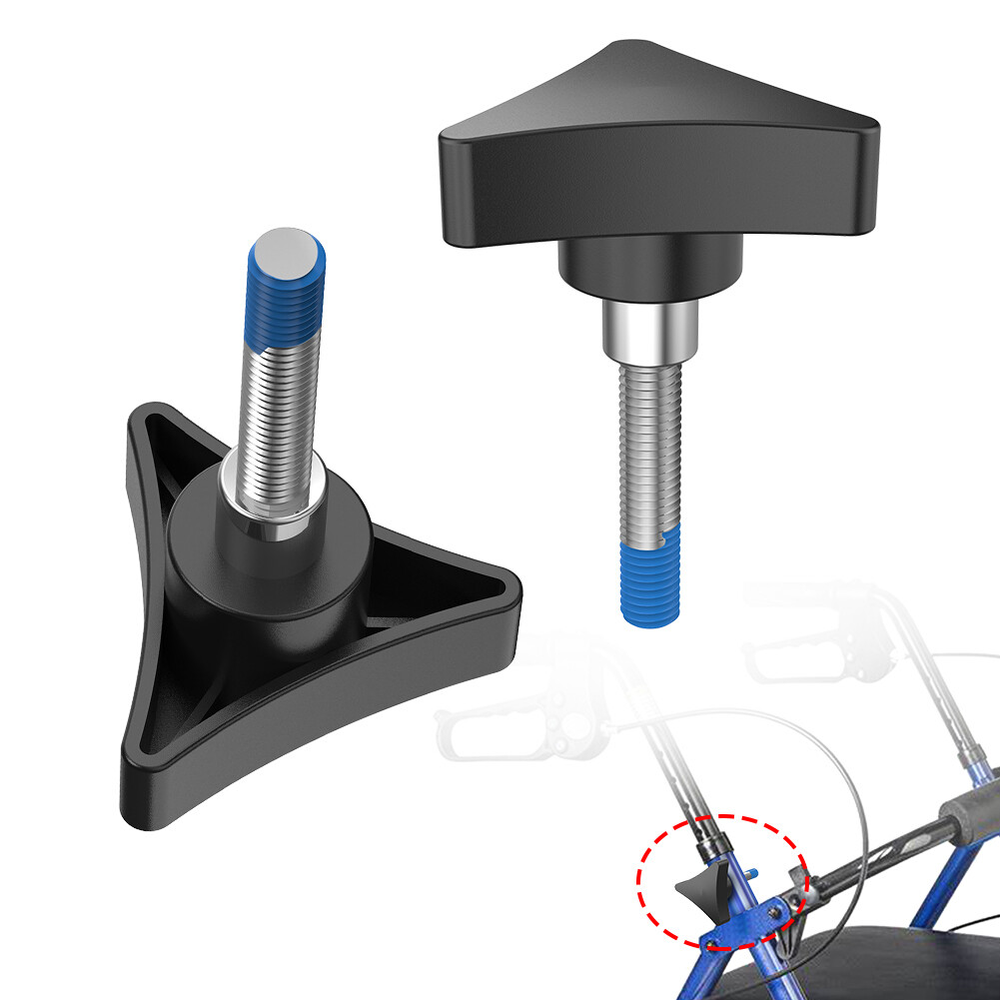 4 Packs Rolling Knob For Rollator Walker Rear / Front Wheel Assembly Replacement