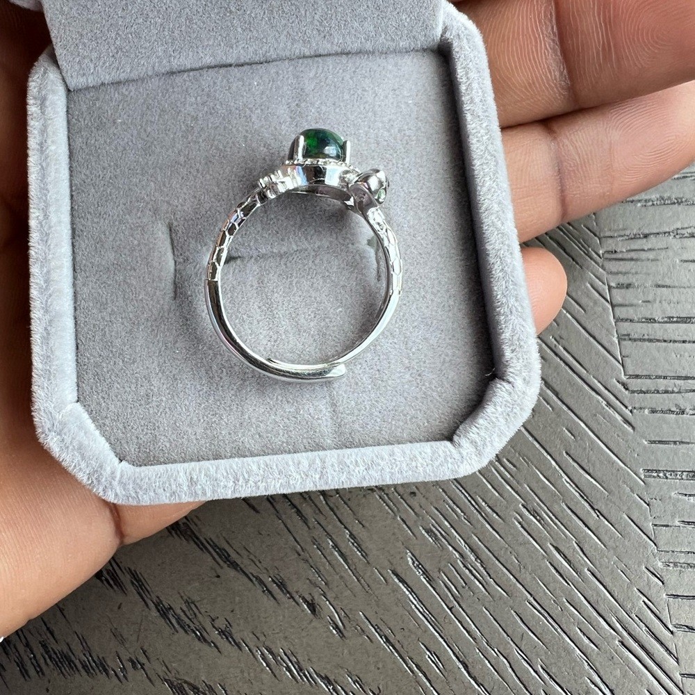 S925 opal ring ( adjustable)