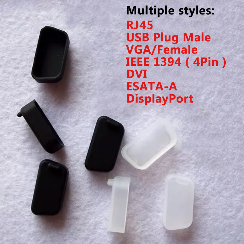 Multiple style Connector Anti Dust Cover Plug Cap Interface Dust SiliconeStopper