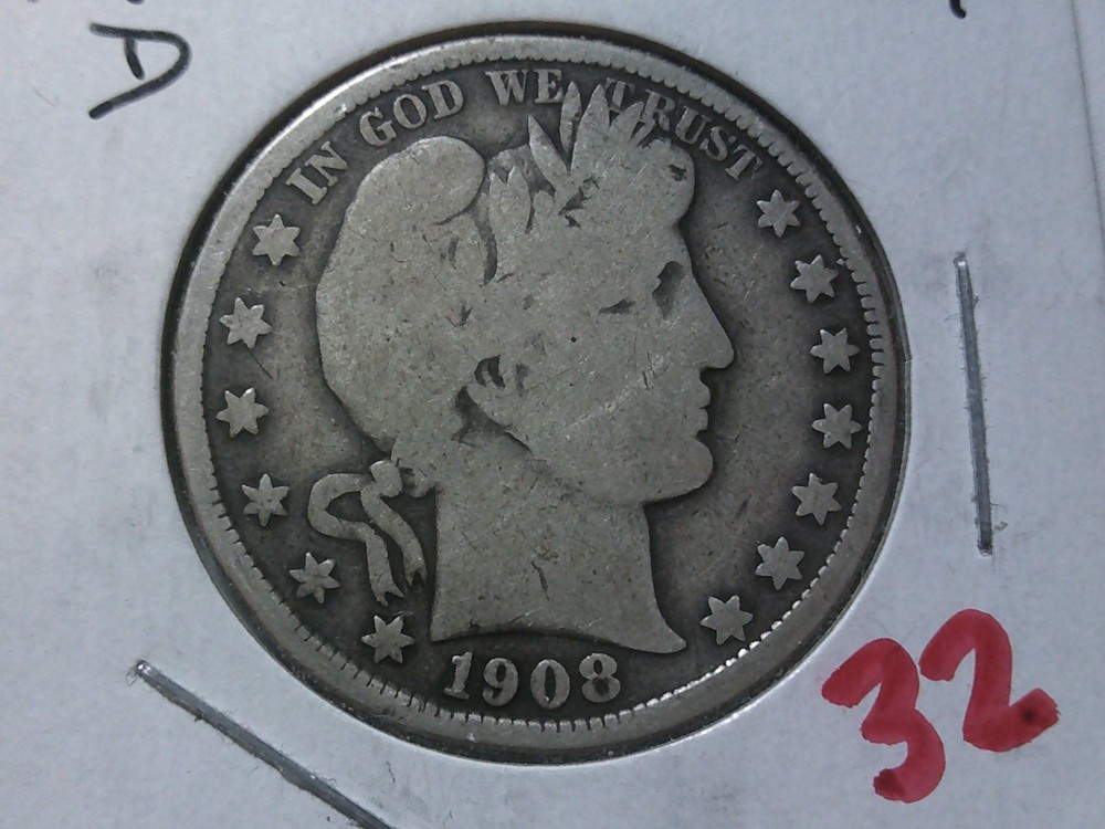 1908-D Barber Half Dollar  BZ