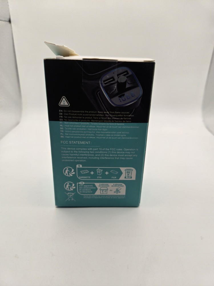 LENCENT Bluetooth 5.0 FM Transmitter Dual USB Wireless Radio Adapter - Tested