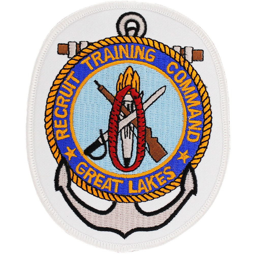 Recruit Training Command Great Lakes Patch ( 3 1/2" Wide x 4 1/2" High ) P1900