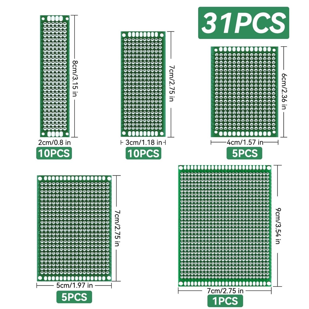 Versatile 104pcs PCB Board Kit for Electronic Prototyping with Header Connectors