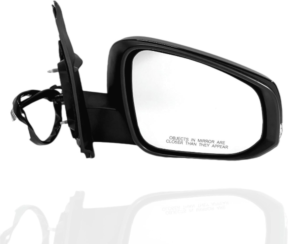 Right Passenger Side Mirror Compatible with R-Passenger Side, Gloss Black