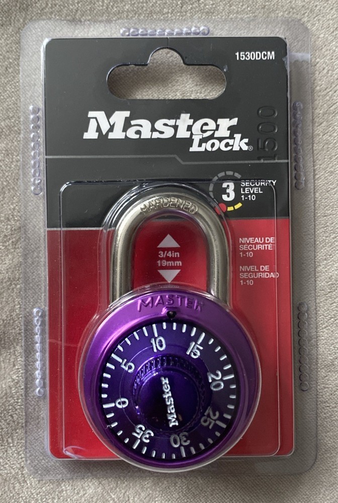 Master lock Combination Padlock Master Lock Anti Shim Blue 1530DCM new