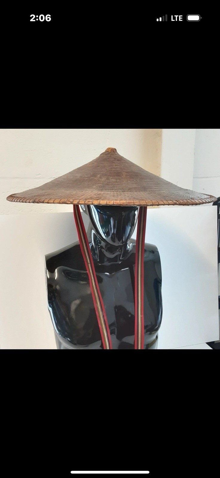 Authentic Japanese Conical Asian Samurai Coolie Antique Ninja Warrior Sun Hat
