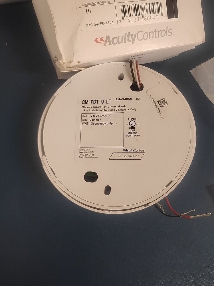 Acuity Controls CM PDT 9 LT Ceiling Mount Sensor Passive Dual Tech. 360 Lens.