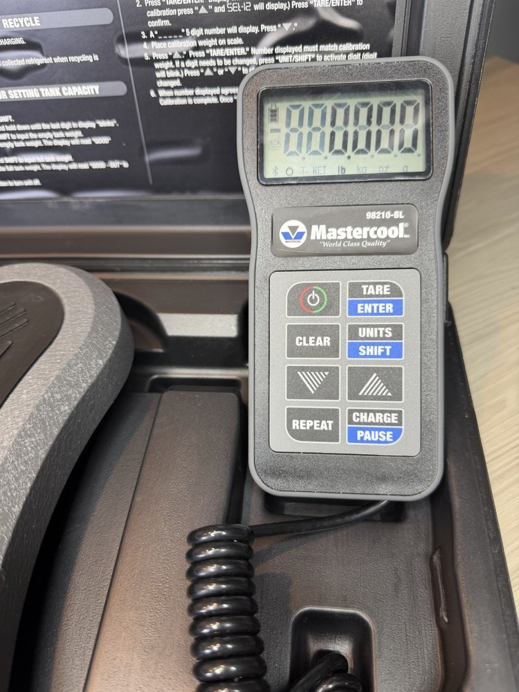 Mastercool 98210-BL - Black Series Electronic Charging Scale with Bluetooth
