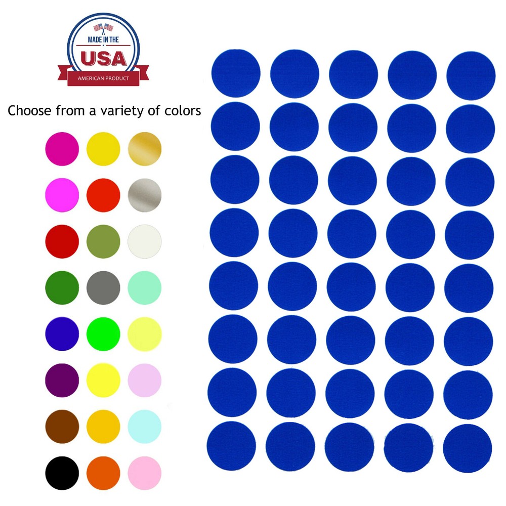 Colored Coding Rounded Stickers Circle Dots Craft Labels 3/4 Inch By Royal Green