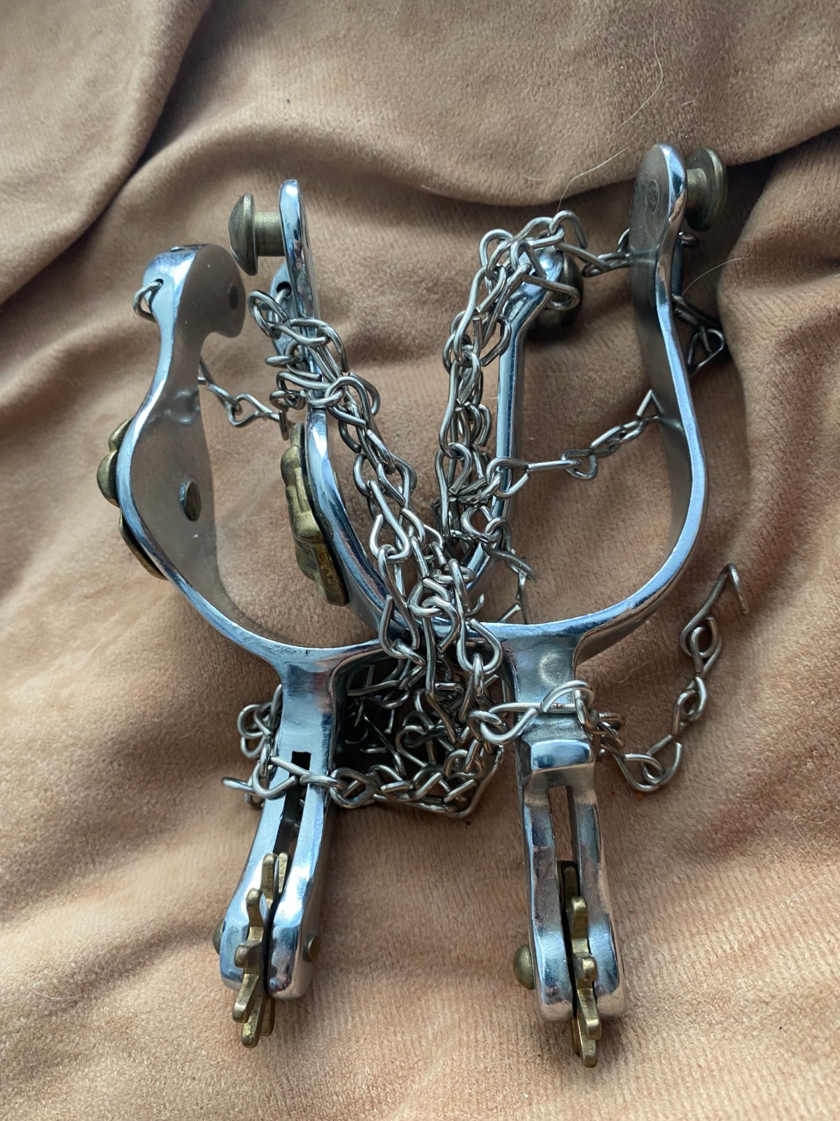 Vintage Style Horse head used western spuurs FREE SHIPPING