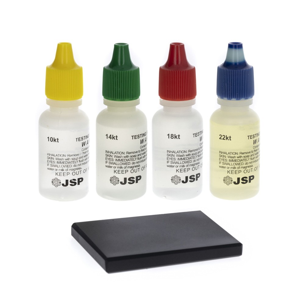 ToolTreaux 10k 14k 18k 22k Complete Gold Testing Kit with Testing Stone 5pc