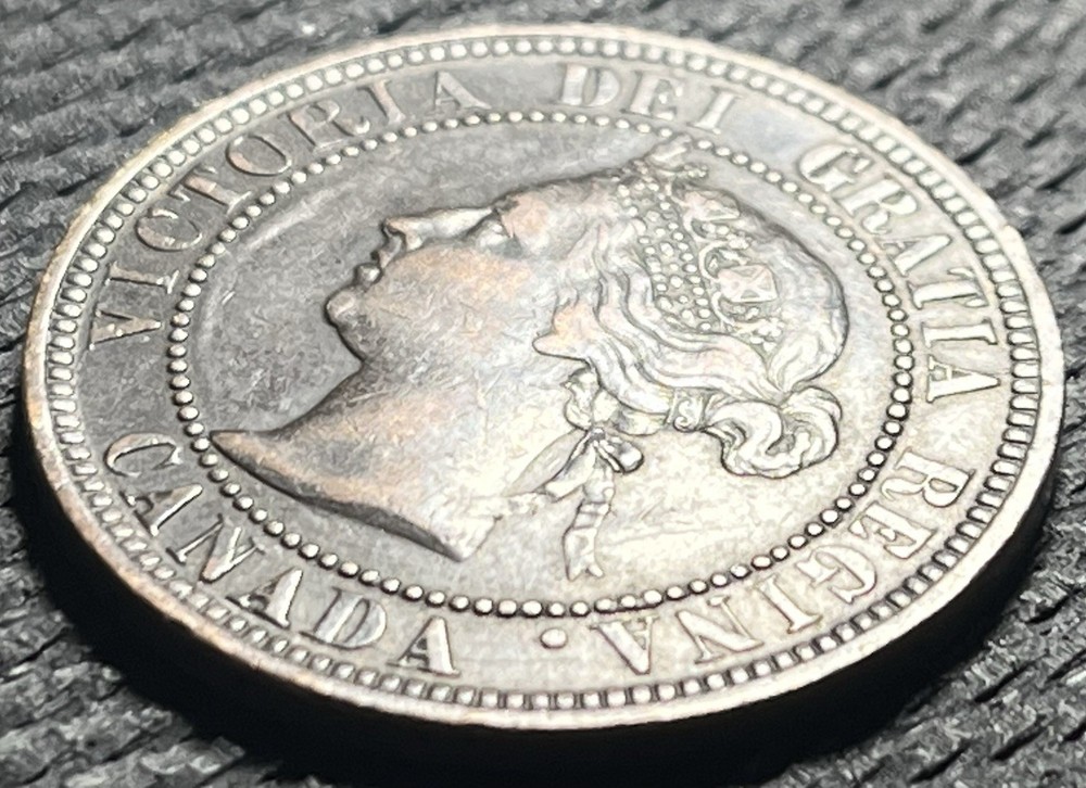 Circulated Canadian 1884 One Cent