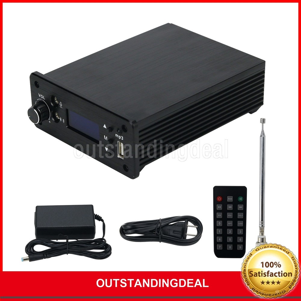 EL-15S Wireless Stereo LCD Broadcast Radio Station 1W-7W U Disk MP3 Player Black