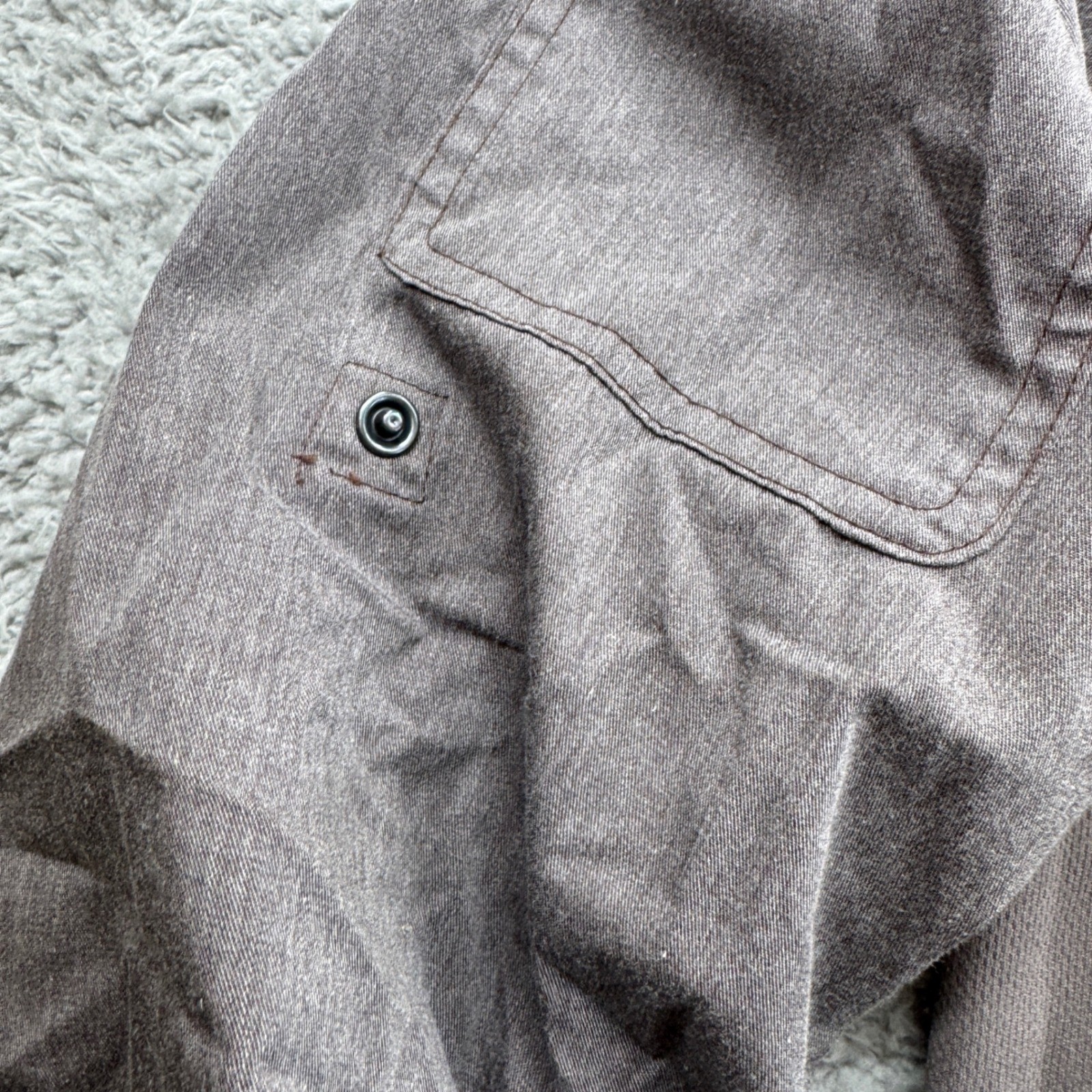 Chef Works Mens XL Chef Coat Jacket Gray Long Sleeve Zip Up Work Uniform