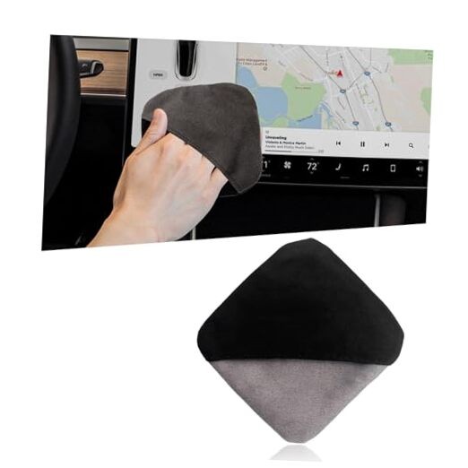 Car Screen Cleaner, Microfiber Auto Screen Cleaning Pad, Foldable Square,1Pcs