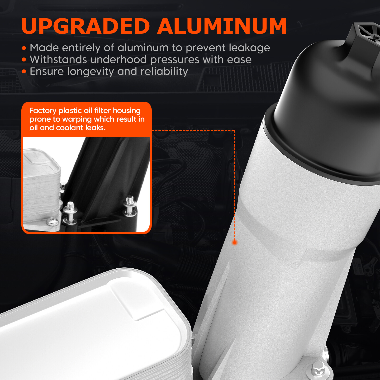 926-959 Aluminum Oil Filter Housing For 2011-2016 Dodge Jeep Chrysler Ram 3.6L