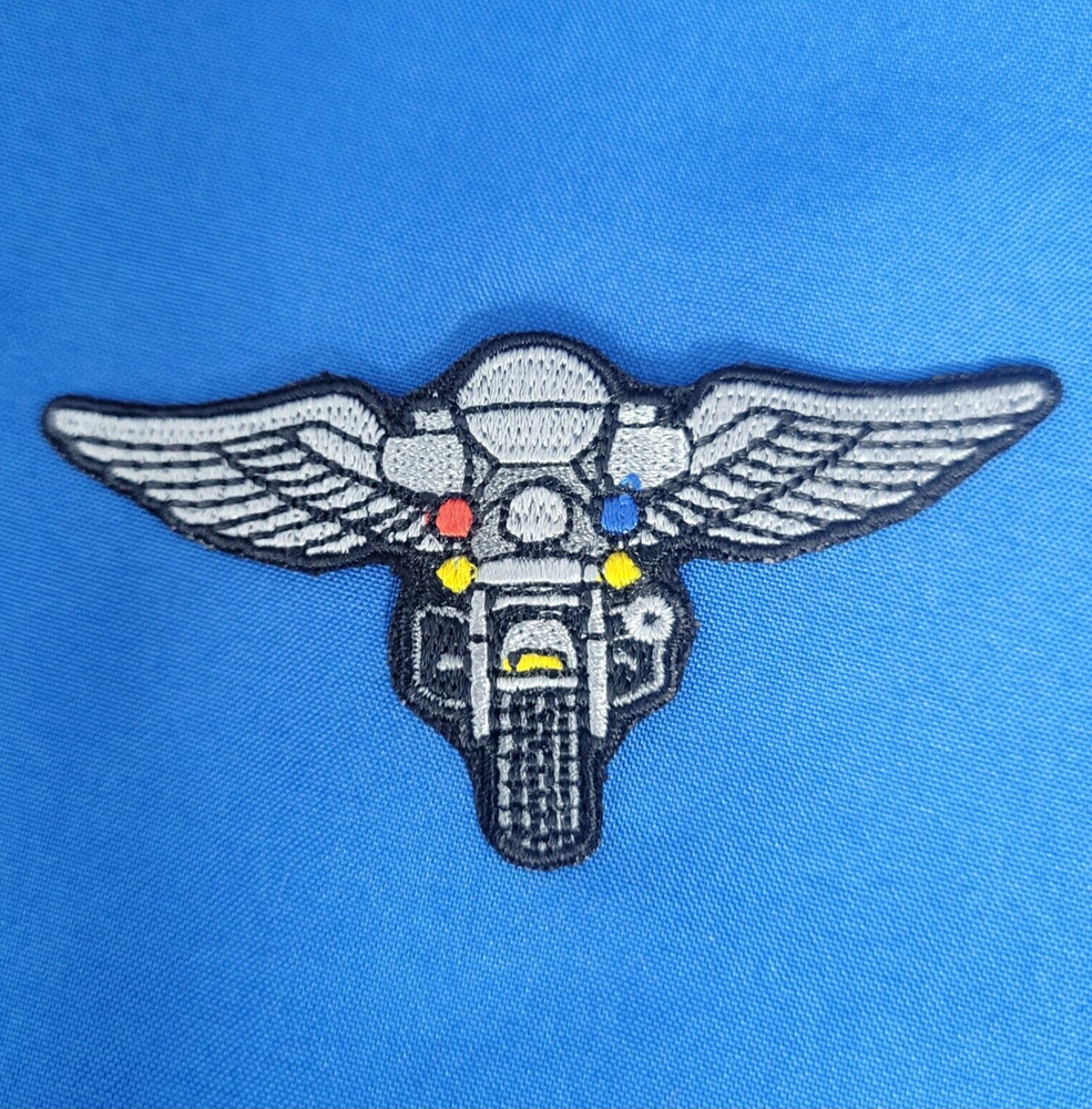 HD MOTORCYCLE WING PATCH Item #2005 Black
