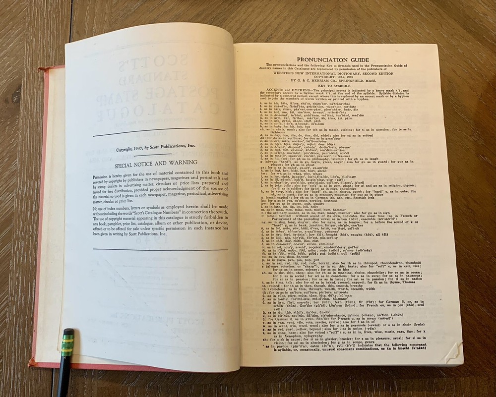 1948 Scott’s Standard Postage Stamp Catalogue Volume 1 & 2