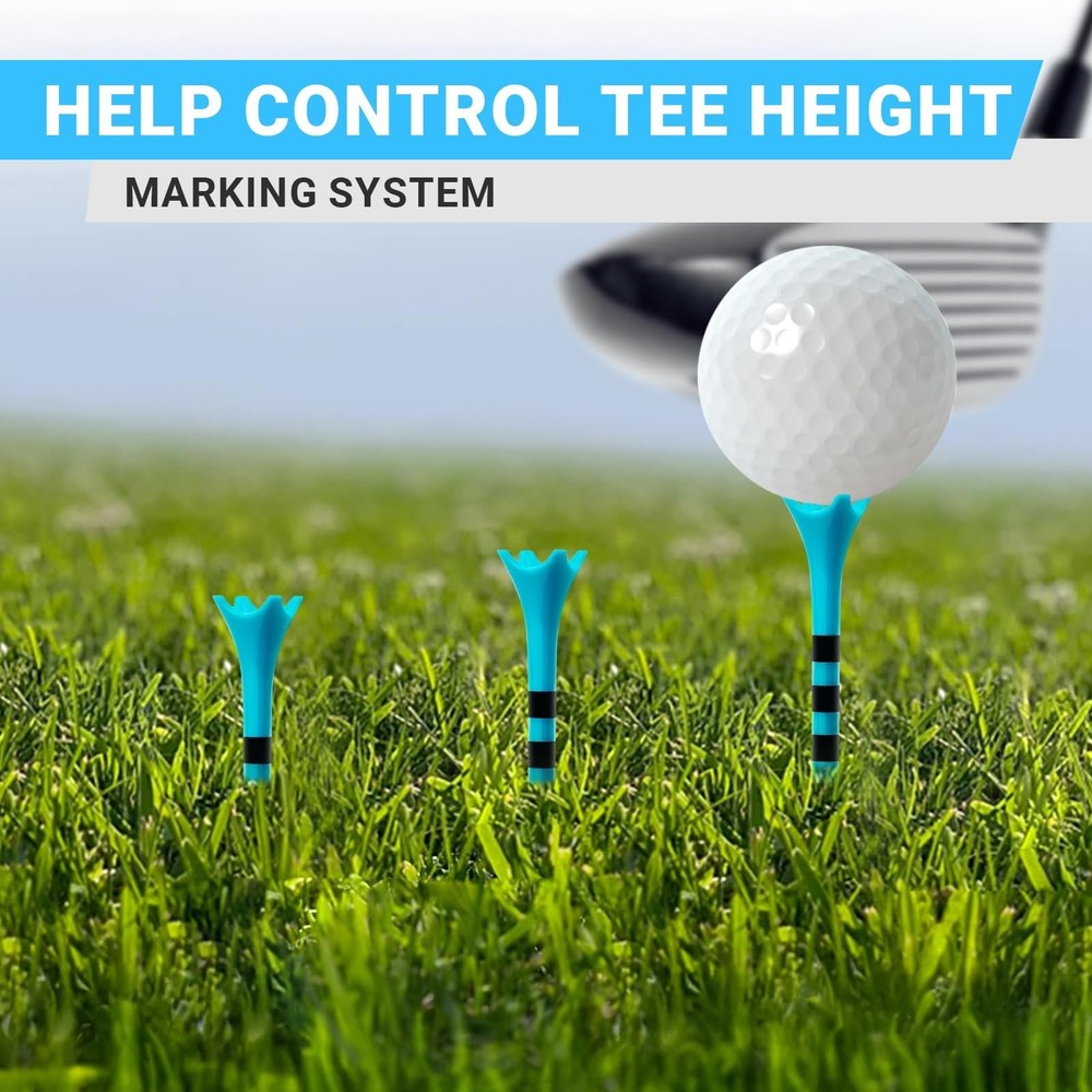 100 Pack Full Choice 3-1/4" Plastic Golf Tees Durable Stable Performance NEW