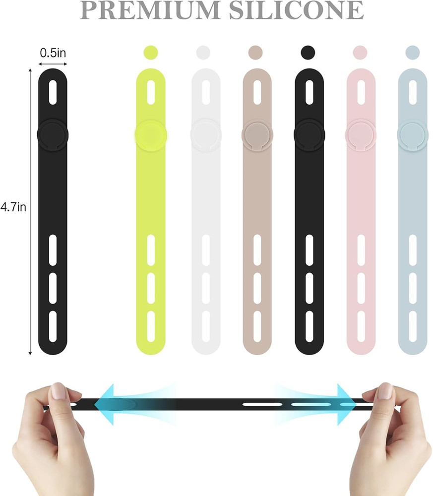 Donruby 30Pcs Silicone Cable Ties -Reusable & Washable with Adjustable 6 Colors