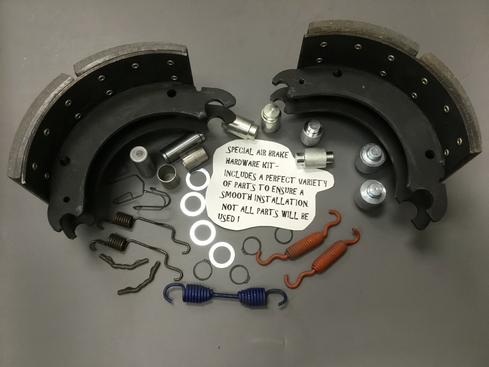 M12WM112 Lowboy Trailer Brake Shoes, with multiple-application hardware kit !