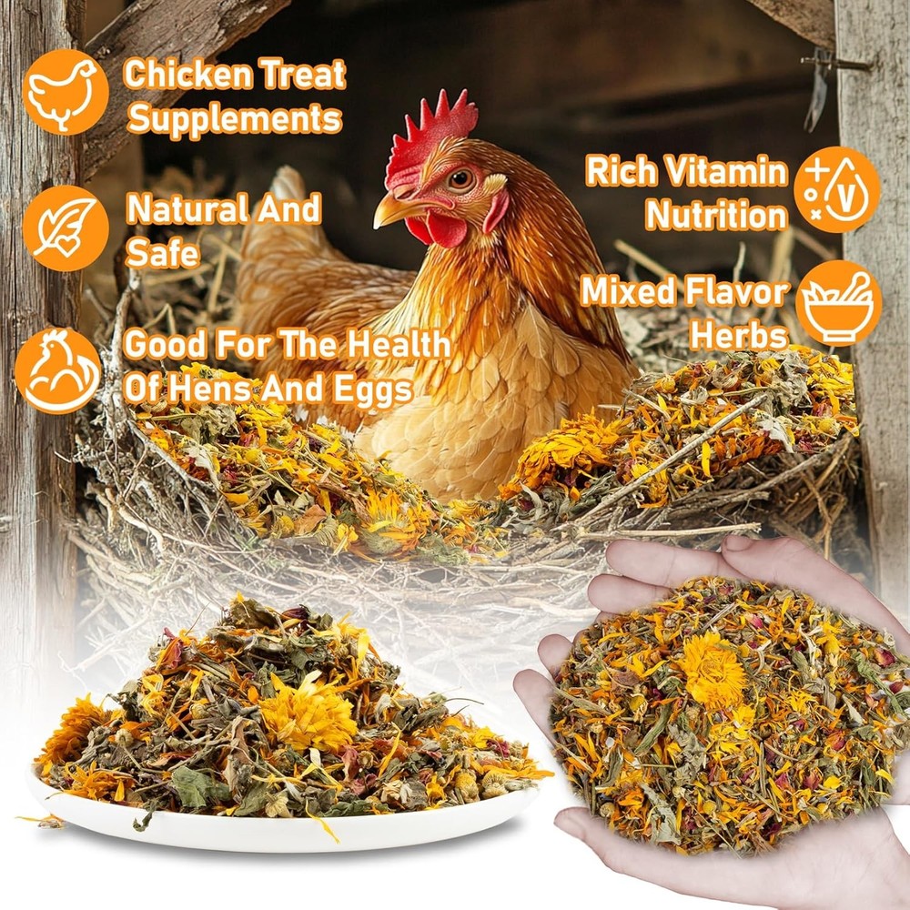 10oz Dried Chicken Nesting Herbs Layer Feed