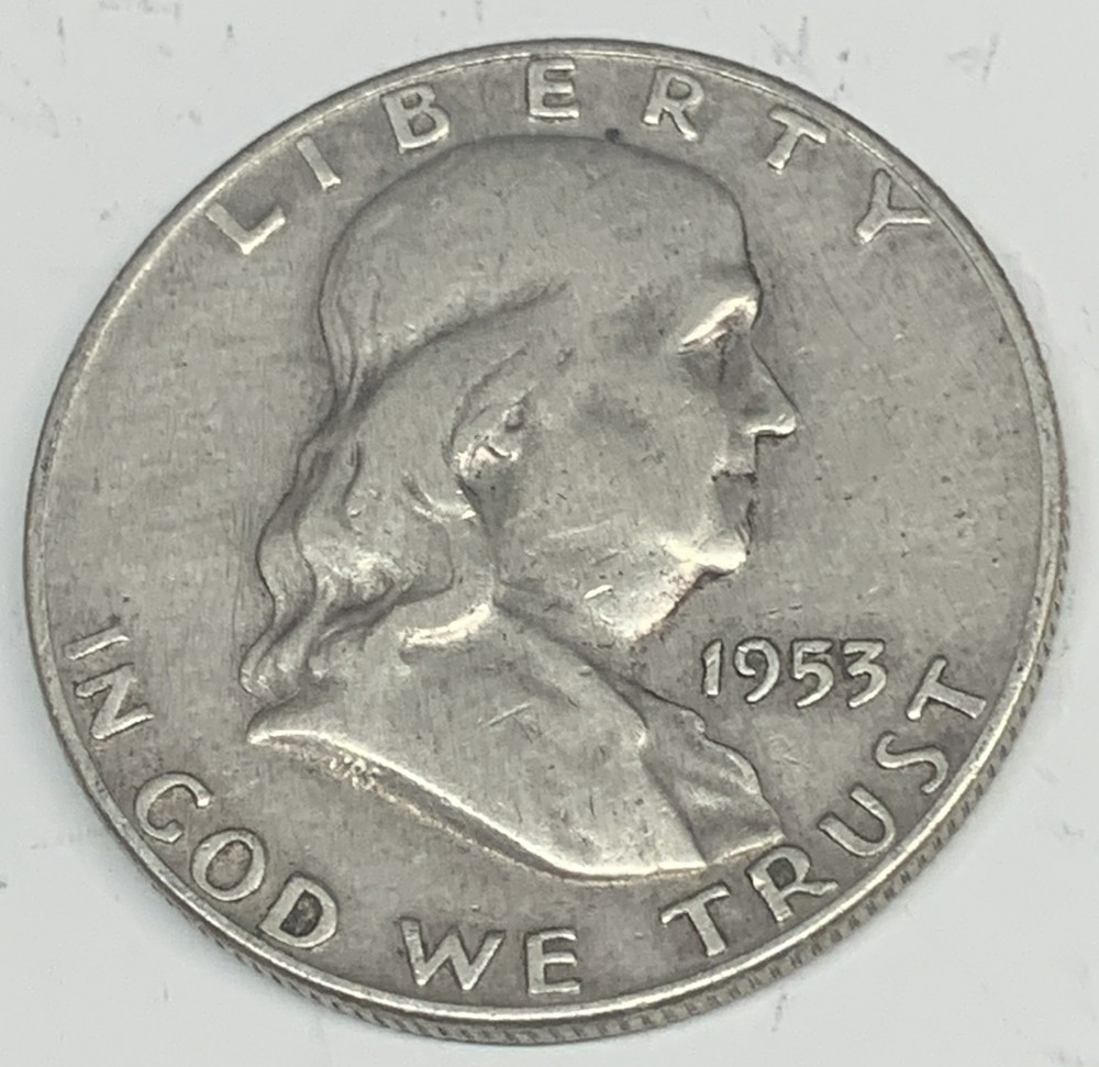 # C8511    FRANKLIN  HALF DOLLAR  COIN,   1953-D