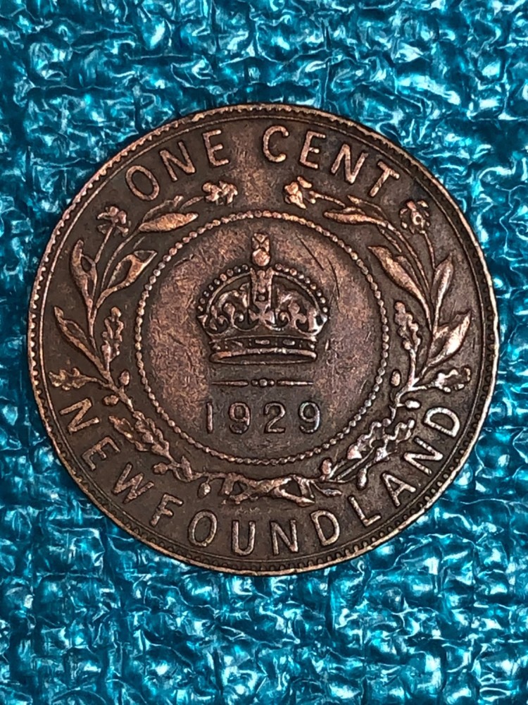 1929 Newfoundland One 1 Cent