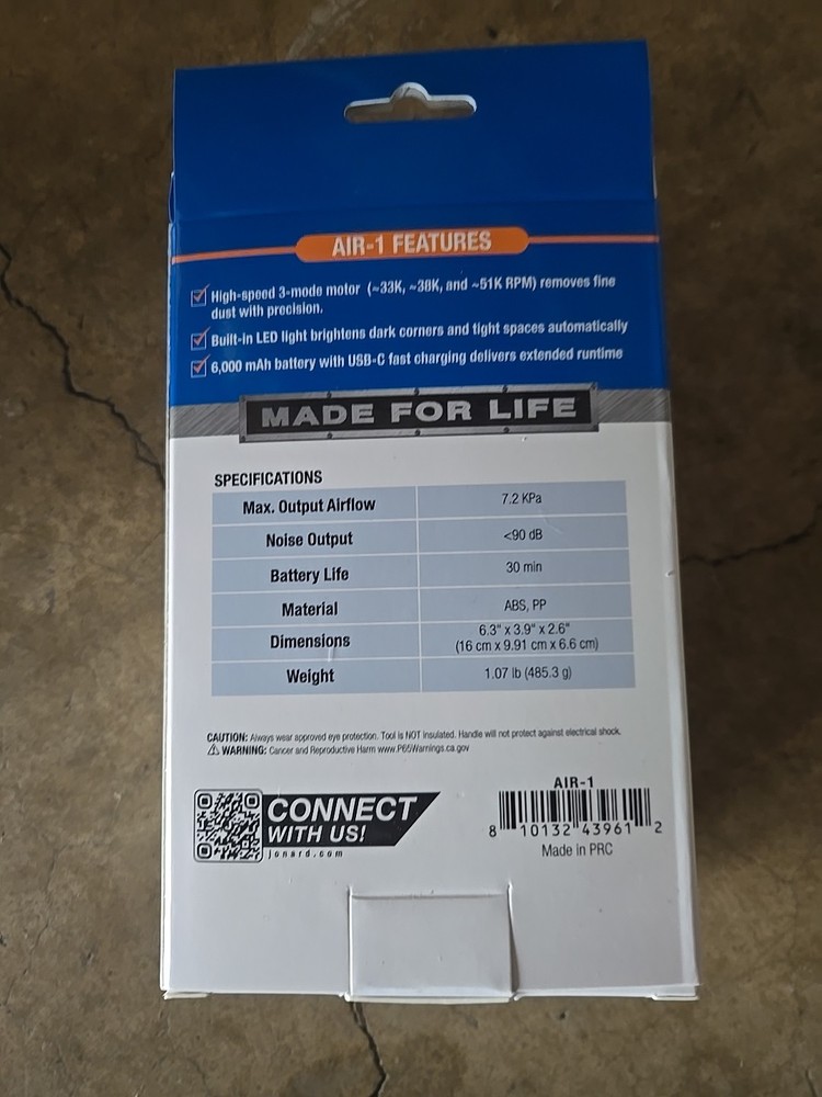 Jonard Tools Air-1( Battery Powered Air Duster